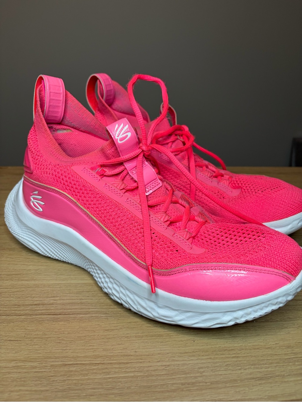 Under Armour Curry Flow 9 We Back Pink Hot Pink Basketball Shoes Mens 11 3024785